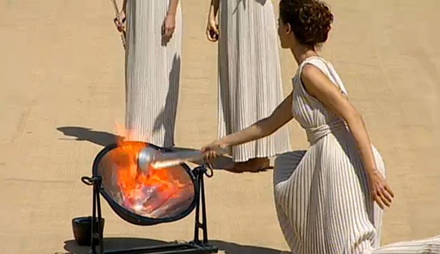 lighting of the flame ancient olympia athens 2004 olympic games (11)