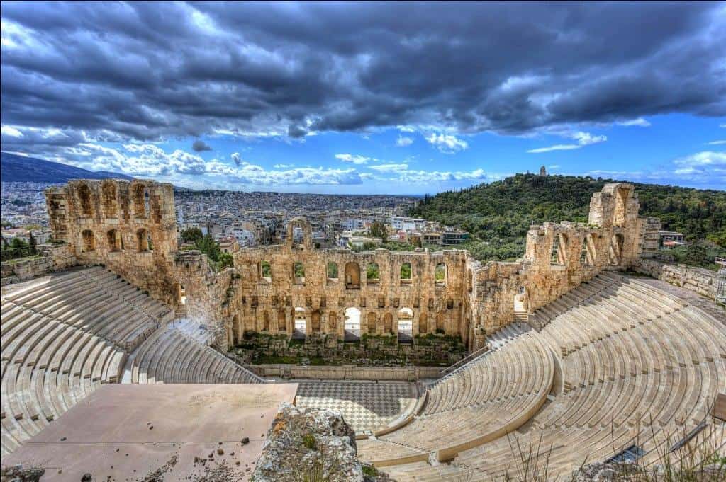 Odeon herodion theater ancient theatre athens 2004 (2)