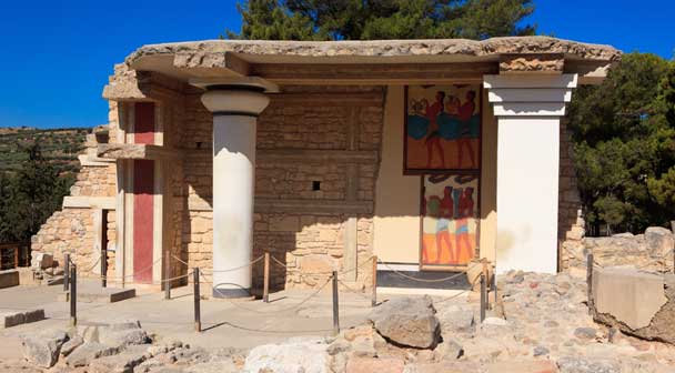 crete monuments knossos palace athens 2004