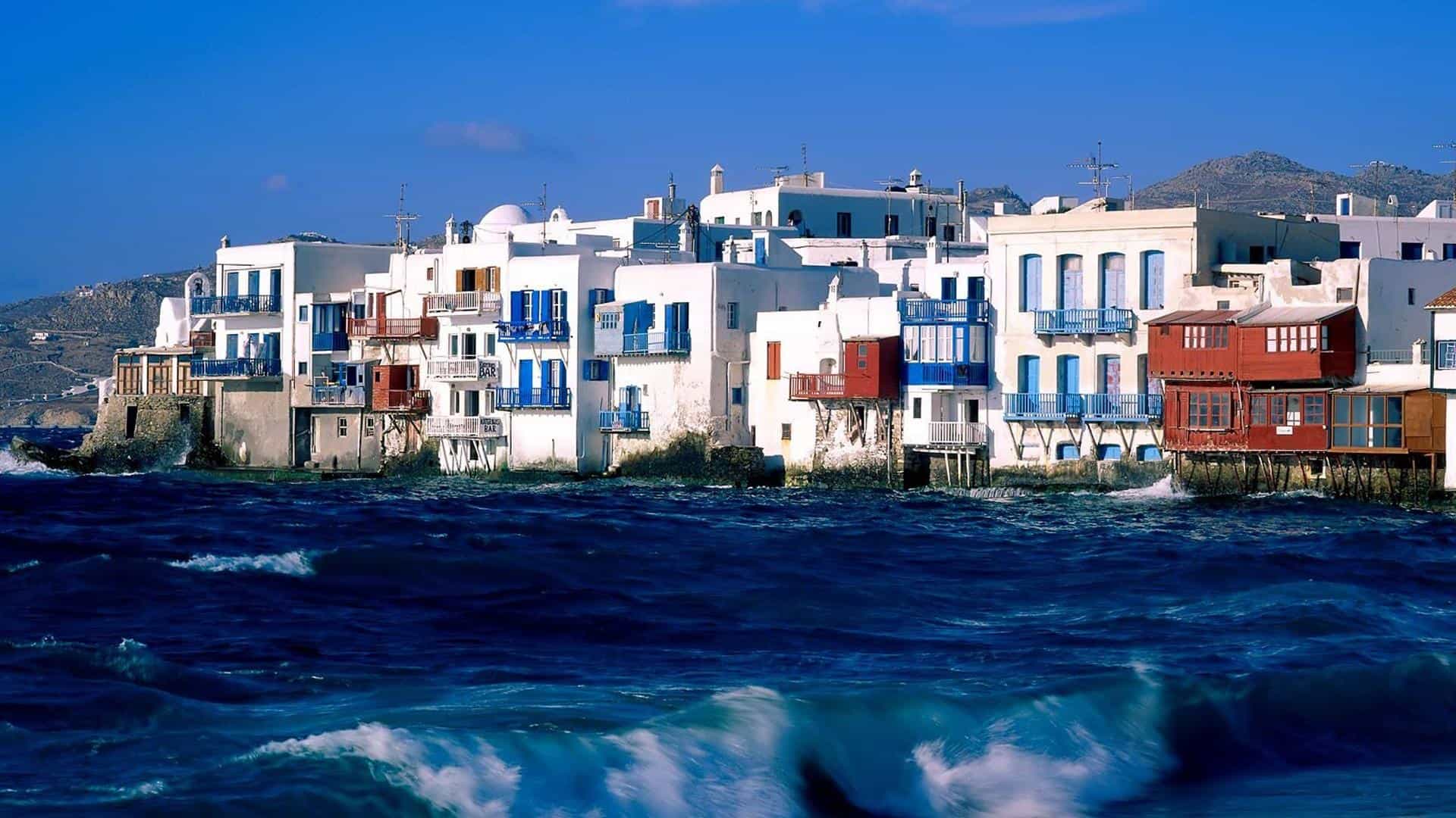 cyclades islands white houses tourist place athens 2004 (1)