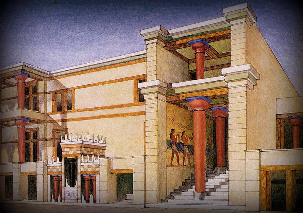 heraklio knossos palace 3d Reconstruction tourist place athens 2004 (2)