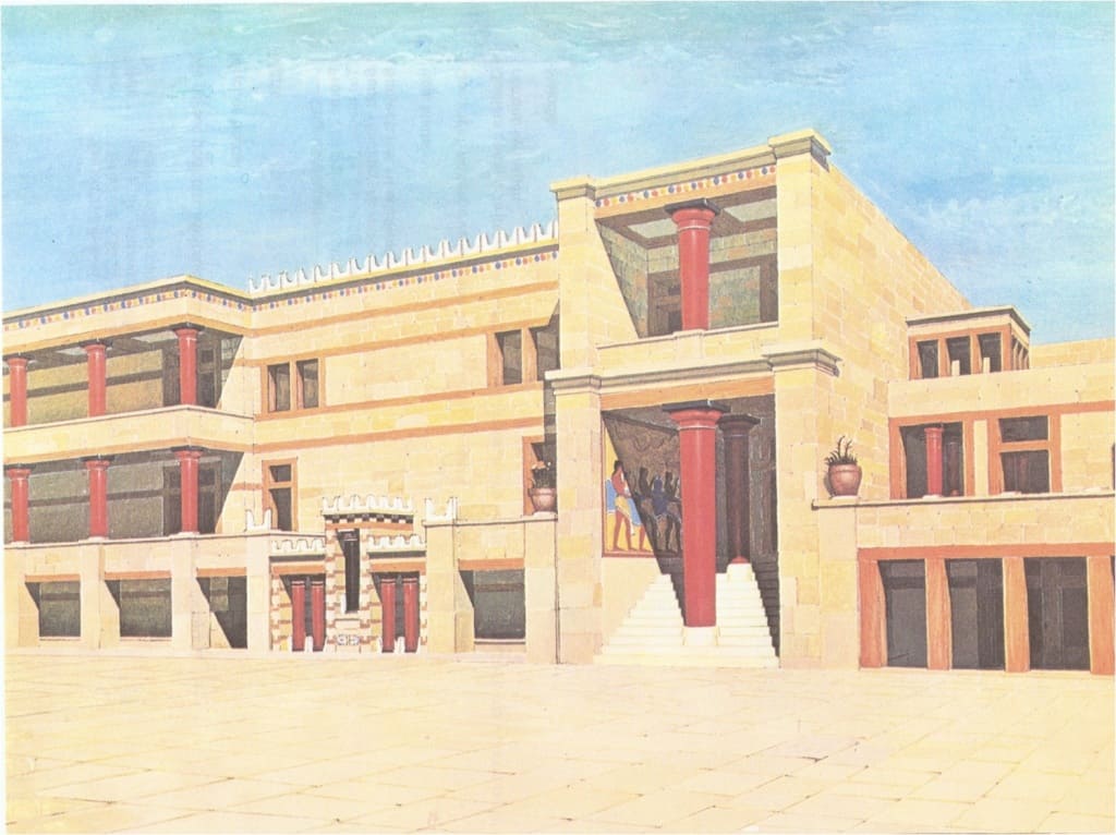 heraklio knossos palace 3d Reconstruction tourist place athens 2004 (4)