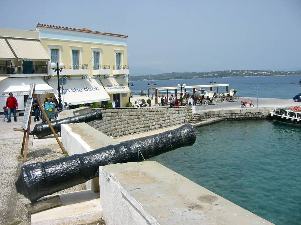 Spetses torch relay greek route athens 2004 olympic games banner