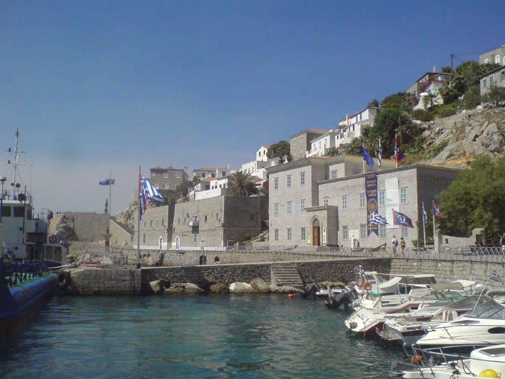 Hydra torch relay greek route athens 2004 olympic games banner